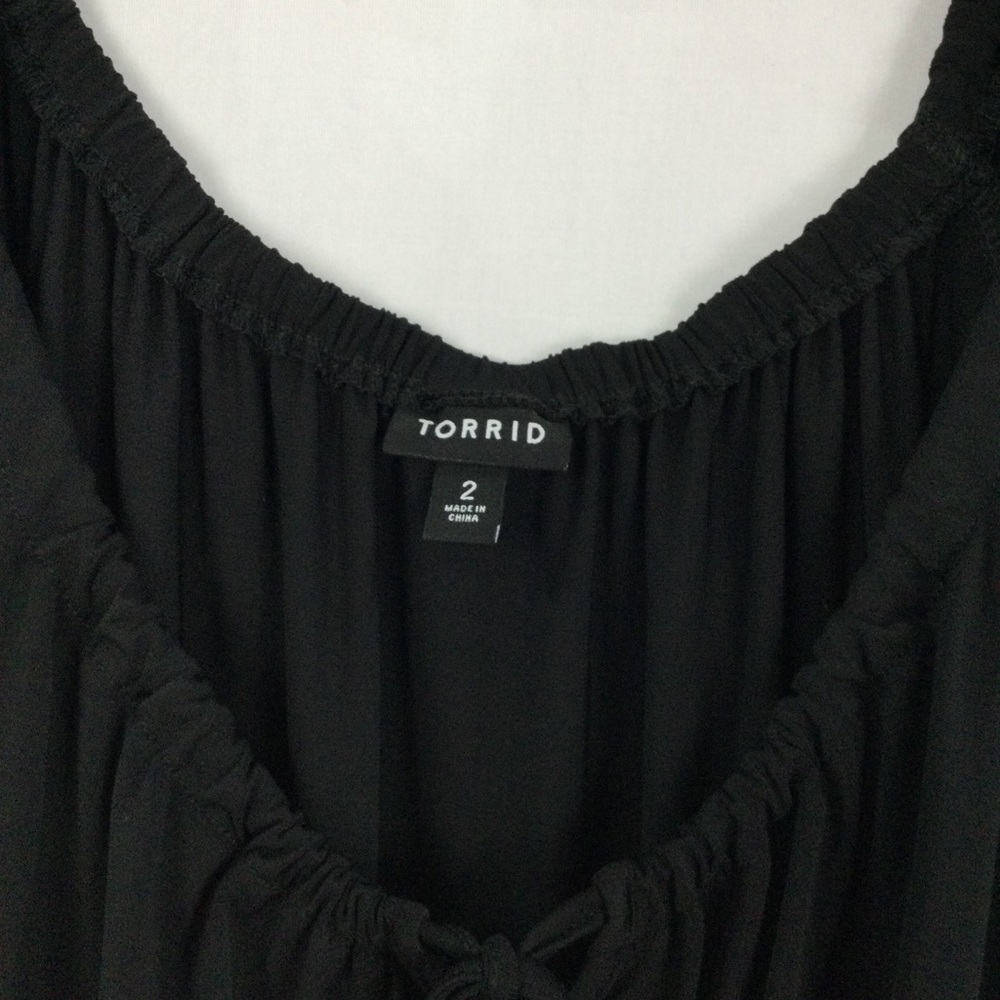 Torrid Puff Sleeve Jumpsuit Romper womens size 2 18/20 - Picture 5 of 8
